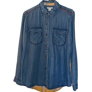 Vintage Westbound Denim Shirt Flannel Size Medium Petite